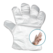 Einweg-Plastik-Schutzhandschuhe