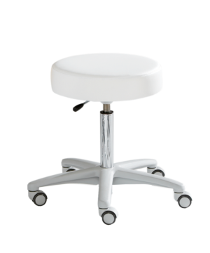 Rundstuhl 360 ohne Lehne weiss